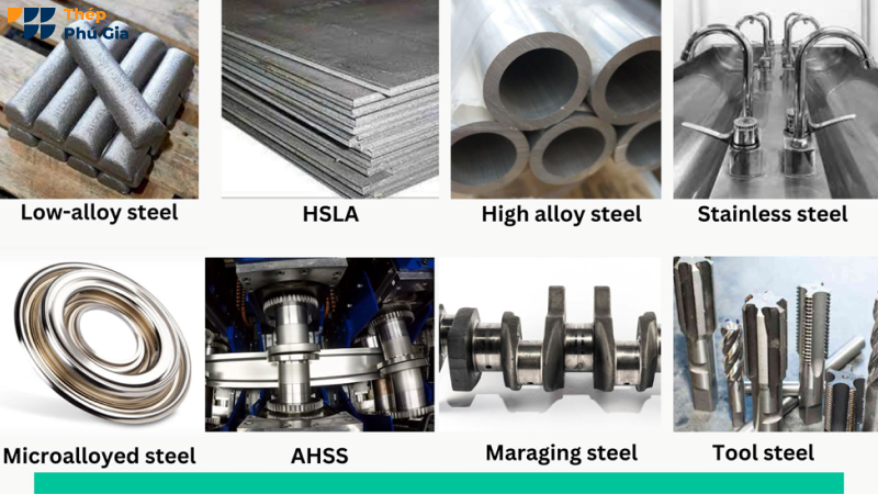 Thép hợp kim được chia thành nhiều loại khác nhau tùy thuộc vào từng cách phân loại riêng